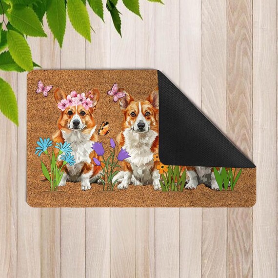 新品未使用　送料無料　ウェルシュコーギー　玄関マット　トイレマット　お風呂マット　キッチンマット　中型犬　グッズ　雑貨　リアル　3D ペンブローク・ウェルシュ・コーギー・マット、かわいいコーギーの玄関