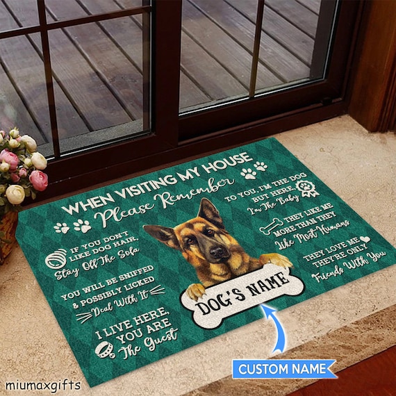 German Shepherd Rug German Shepherd Doormat Visiting My House Mat Perfect Gift for Germany Shepherd Lovers Dog Rug Doormat Home Decor Etsy Canada