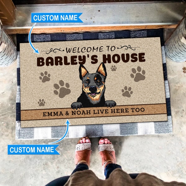 Personalized Australian Cattle Doormat, Australia Cattle Welcome Mat, Perfect Gift For Dog Lovers, Cattle Dog Doormat, Australia Dog Mat
