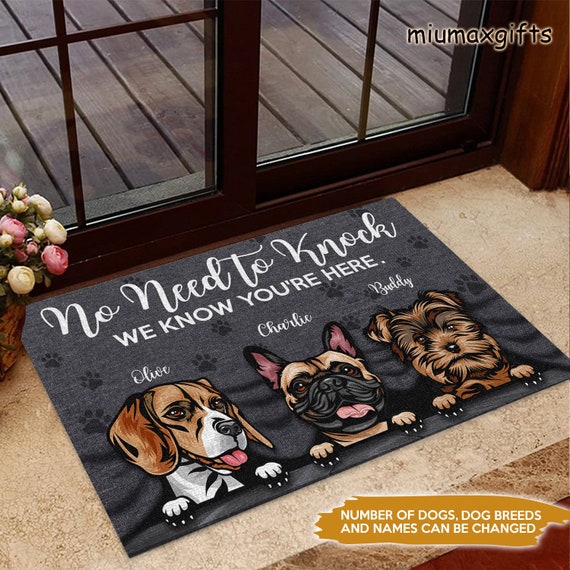 Personalized Dog Doormat Dog Doormat Dog Mat Dog Rug No Need