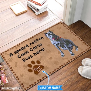 Cane Corso Rug, Cane Corso Doormat, A Spoiled Rotten Dog Lives Here Mat, Cane Corso Rug, Welcome Doormat, Perfect Gift For Dog Lovers