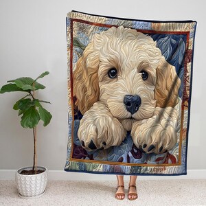Goldendoodle Blanket, Dog Sherpa Blanket, Dog Fleece Blanket, Baby Blanket, Dog Lover Gift, Cozy Gift For New Mom, Christmas Gifts