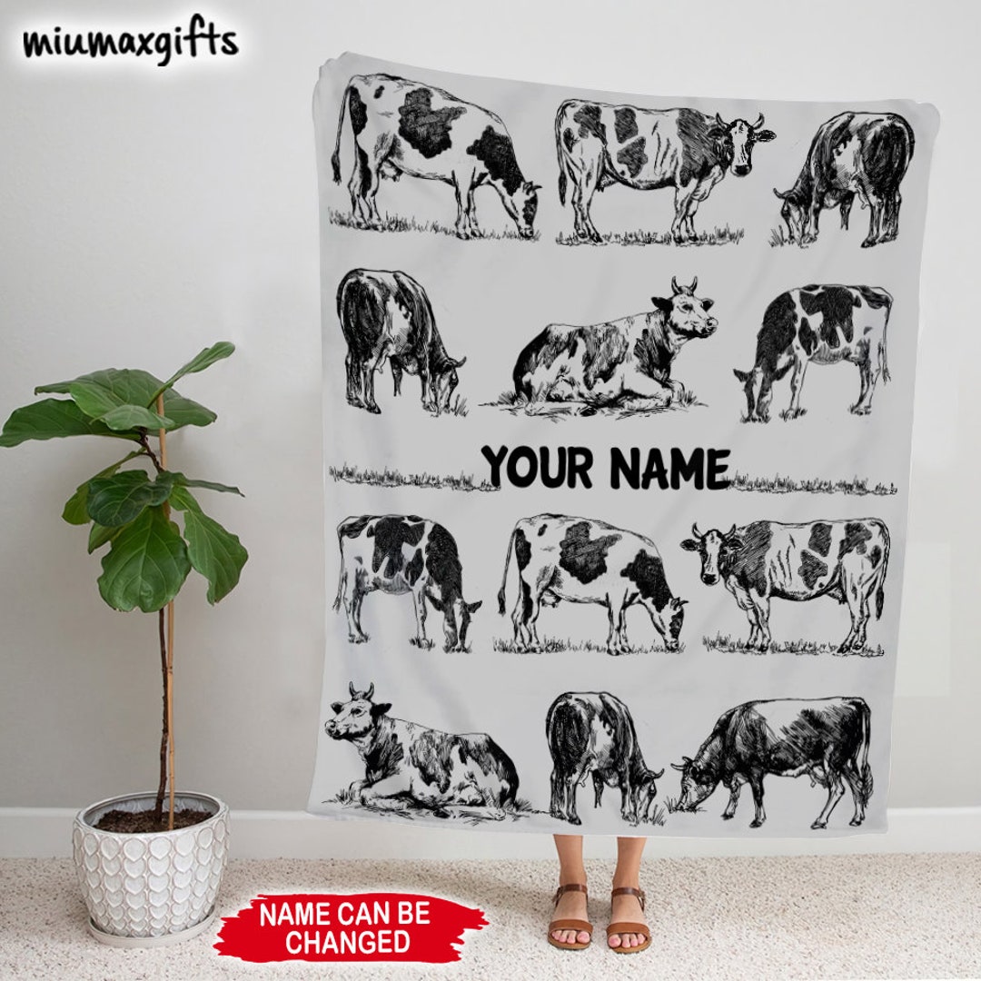 Dairy Cow Blanket, Dairy Cattle Blanket, Farm Cow Blanket, Farm Animal
