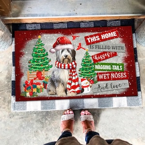 Bearded Collie  Rug, Bearded Collie Doormat, Bearded Collie Mat, Gift For Dog Lovers, Bearded Collie Dog Doormat, Bearded Collie Lover Gifts