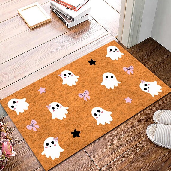 Halloween Fußmatten Set 2-tlg. - Geist & Skelett Design 40x60/120cm