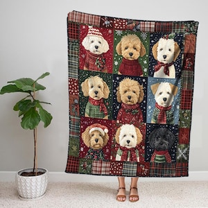 Goldendoodle Blanket, Dog Sherpa Blanket, Dog Fleece Blanket, Baby Blanket, Dog Lover Gift, Cozy Gift For New Mom, Christmas Gifts