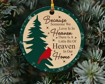 Cardinal Christmas Ornament, Cardinal Bird Ornament, Memorial Ornament, Christmas Snow Xmas Ornament for Christmas Tree Decor, Memorial 2023