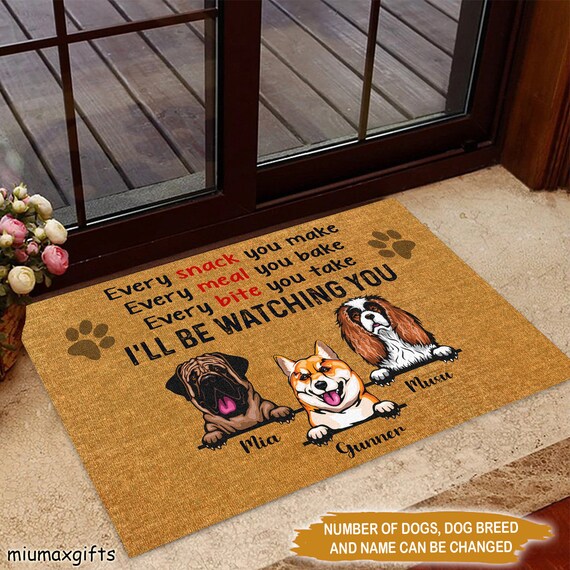 Personalized Dog Doormat Custom Dog Doormat I'll Be Etsy