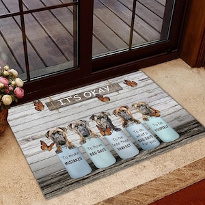 Cane Corso Rug, Cane Corso Doormat, It&#39;s Ok to be, Perfect Gift For Dog Lovers, Dog Doormat Gift, Cane Corso Home Decor, Funny Dog Mat