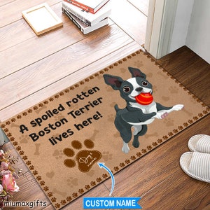 Boston Terrier Rug, Boston Terrier Doormat, Boston Terrier Rug,Welcome Doormat, Perfect Gift For Dog Lovers, Dog Doormat, Mat For Home Decor