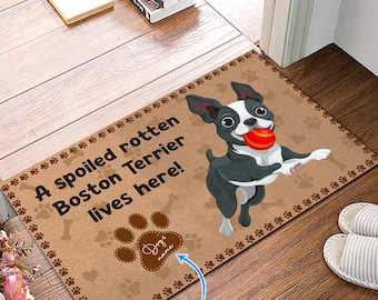 boston terrier doormat