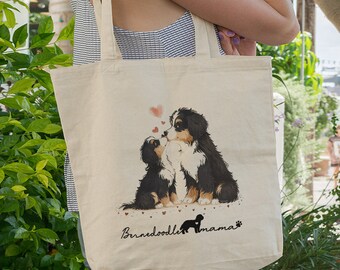 Bernedoodle Tote Bag, Dog Mom Essentials Tote Bag, Dog Mom Tote Bag, Puppy Tote Bag, Bernedoodle Bag For Dog Lover, Gift For Dog Mom Gift