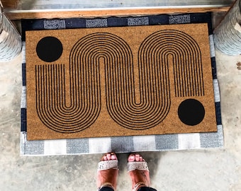 Mid Century Modern Doormat, Unique Mid Century Modern Welcome Mat, Mid Century Modern, Geometric Doormat, Minimalist Doormat, Aesthetic Mat