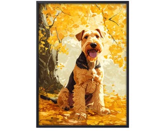 Funny Airedale Terrier Dog , Airedale Terrier Poster, Airedale Terrier Dog Wall Art, Toilet Decor, Dog Lovers Gifts