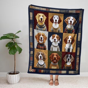 Bretagne Decke, Bretagne Hund Sherpa Decke, Hund Fleece-Decke, Baby-Decke, Hunde-Liebhaber-Geschenk, Geschenk für die neue Mutter, Weihnachtsgeschenke