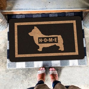 Corgi Doormat, Corgi Dog Mat, Home Doormat, Dog Doormat, Dog Lover Gift, Dog Mom Gift, Home Decor, Indoor Outdoor Mat