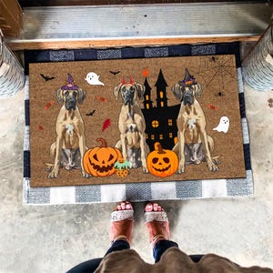 Halloween Great Dane Mat, Spooky Season Doormat, Halloween Great Dane Doormat, Dog Lovers Gifts, Halloween Dog Doormat, Fall Decor Gifts