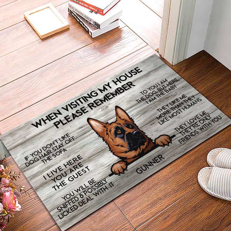 German Shepherd Doormat Germany Shepherd Rug Visiting My Etsy