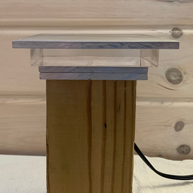 Modern Metal Exterior Newel Post Top Post Cap Landscape Light Etsy