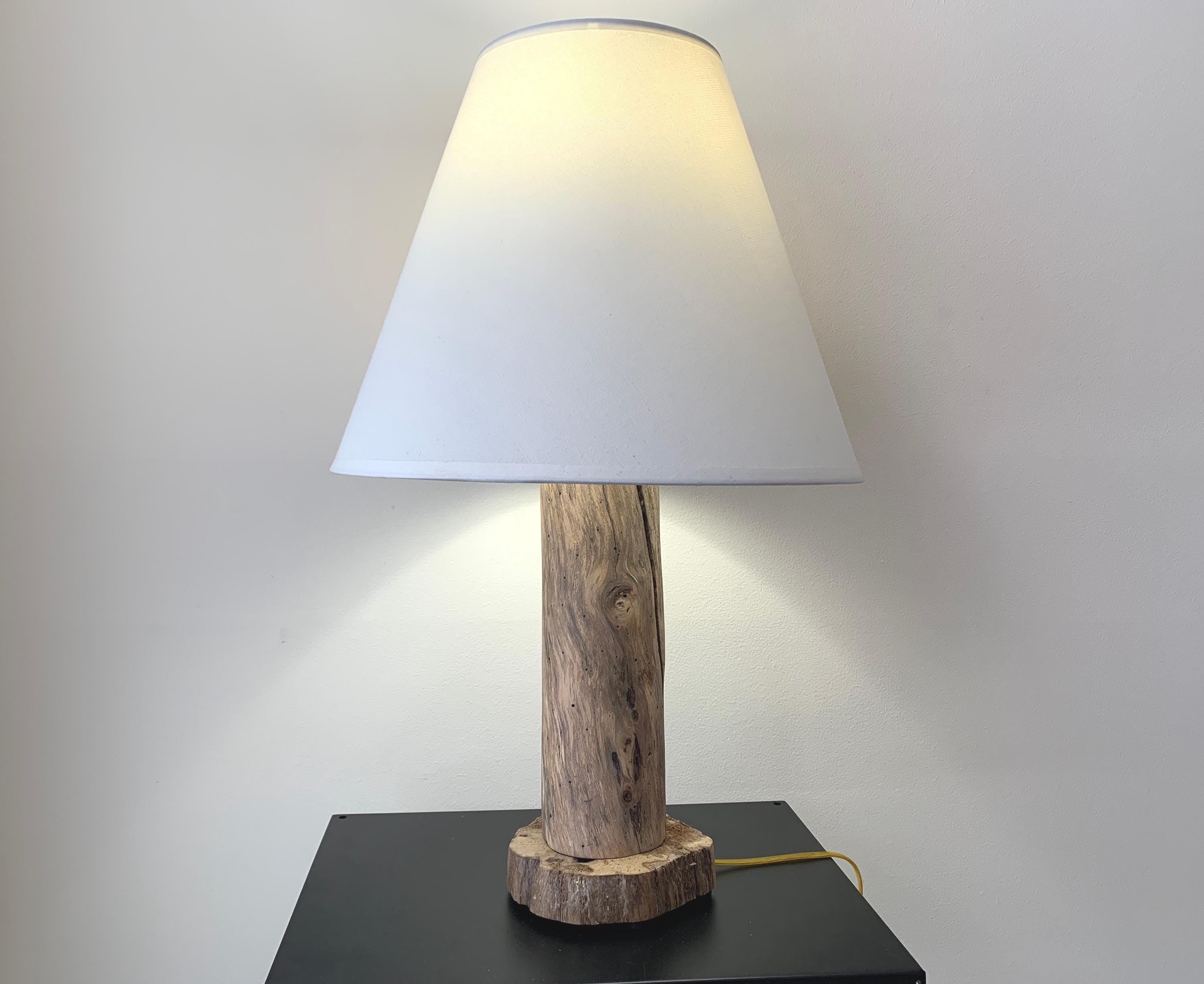 Unique Driftwood Log Lamp with Rustic Driftwood Base (21-1/2" Tall) – shade not included