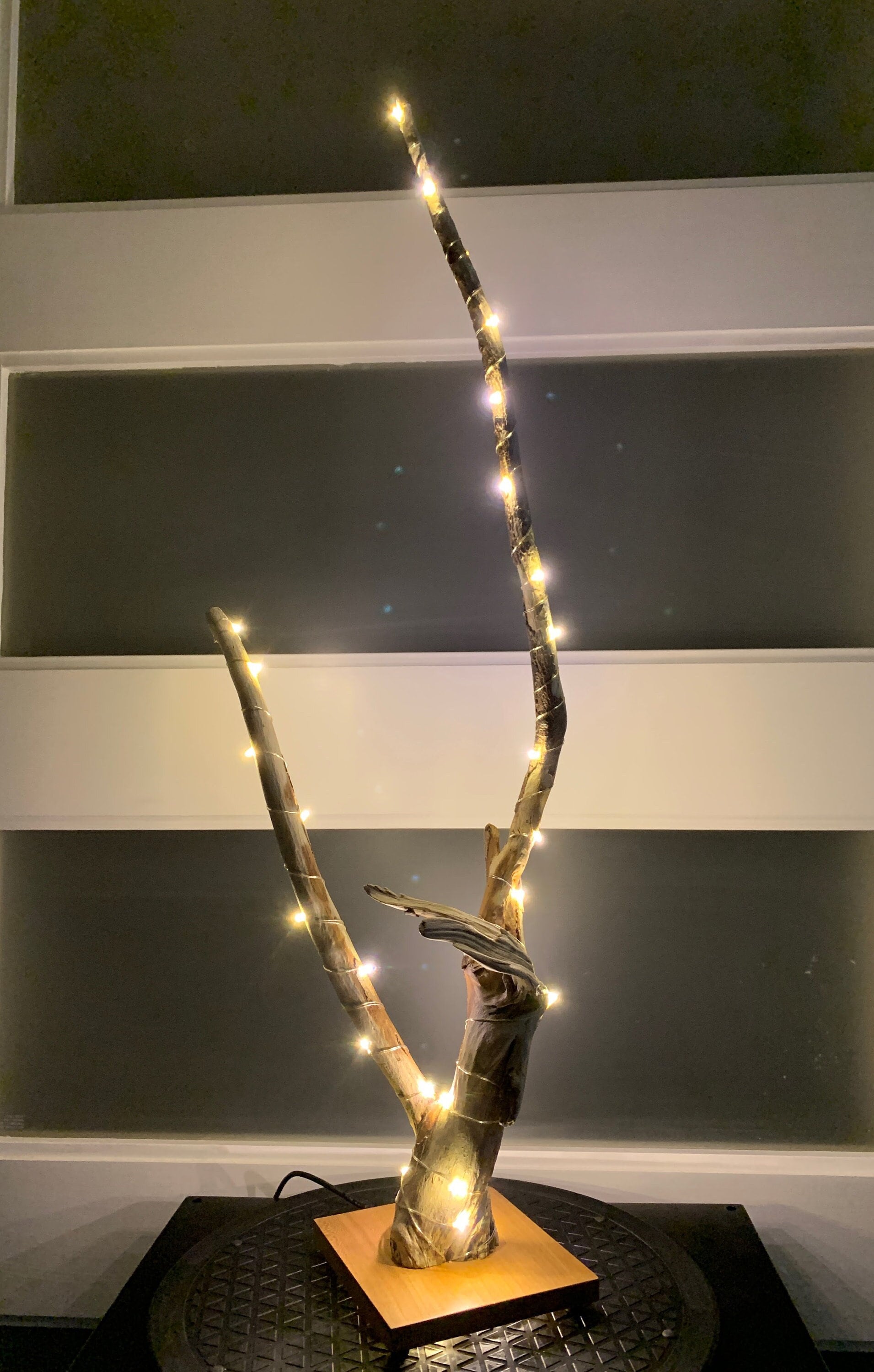 Driftwood Twig Sculpture Art Light – Beach and Coastal Decor