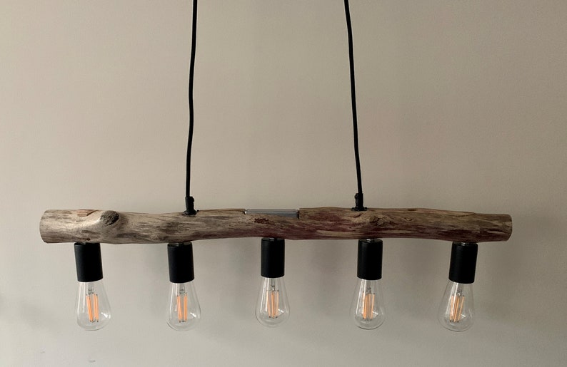 Rustic Driftwood Log Pendant Light Kitchen Island Light or Etsy