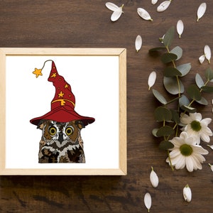 Wizard Owl Print Art
