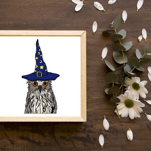 Wizard Owl Print Art
