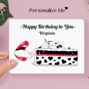 Carte d’anniversaire personnalisée. Carte cadeau d’anniversaire. Cartes de vœux. Carte d’anniversaire. Coutume. Conception personnalisée. Gâteau BDay