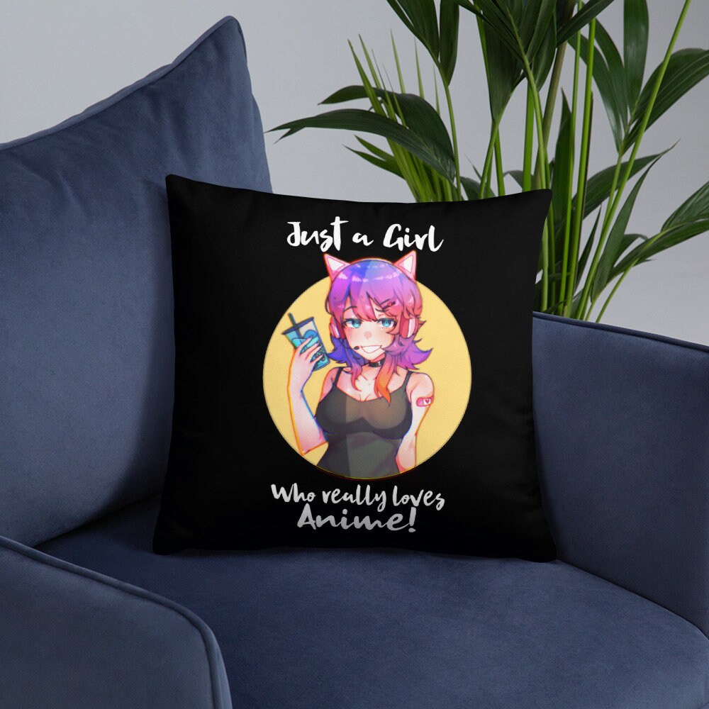 Anime Pillow Decor Pillow Anime Girl Anime Lover Etsy