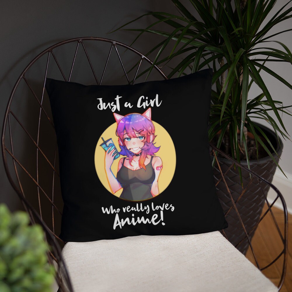 Anime Pillow Decor Pillow Anime Girl Anime Lover Etsy
