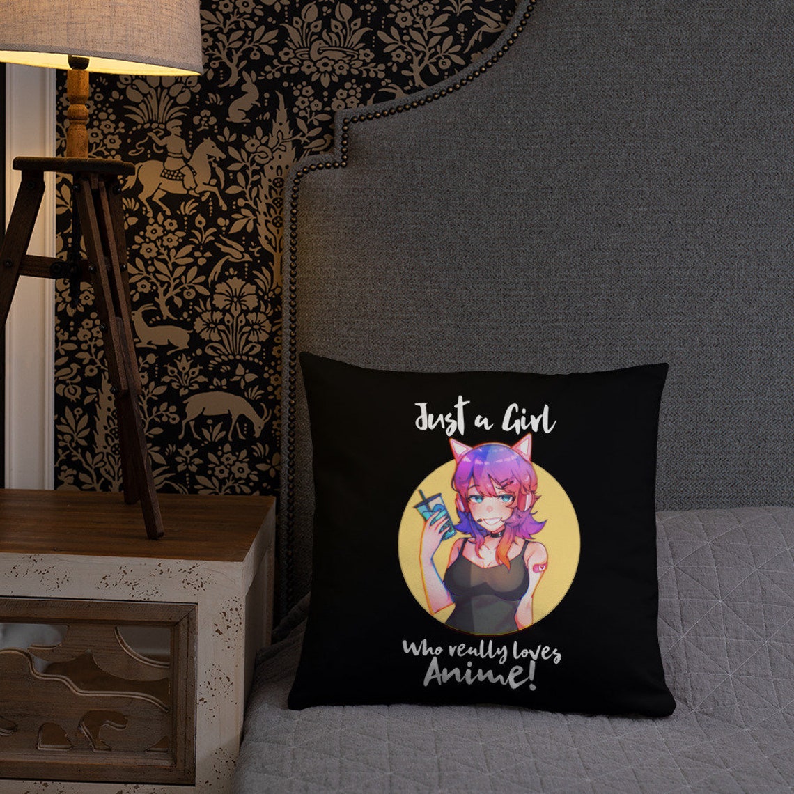Anime Pillow Decor Pillow Anime Girl Anime Lover Etsy