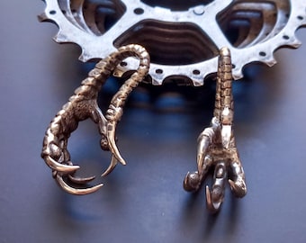 White Brass Claws Ear Weights – 4mm (6ga) Handmade Unisex Body Jewelry