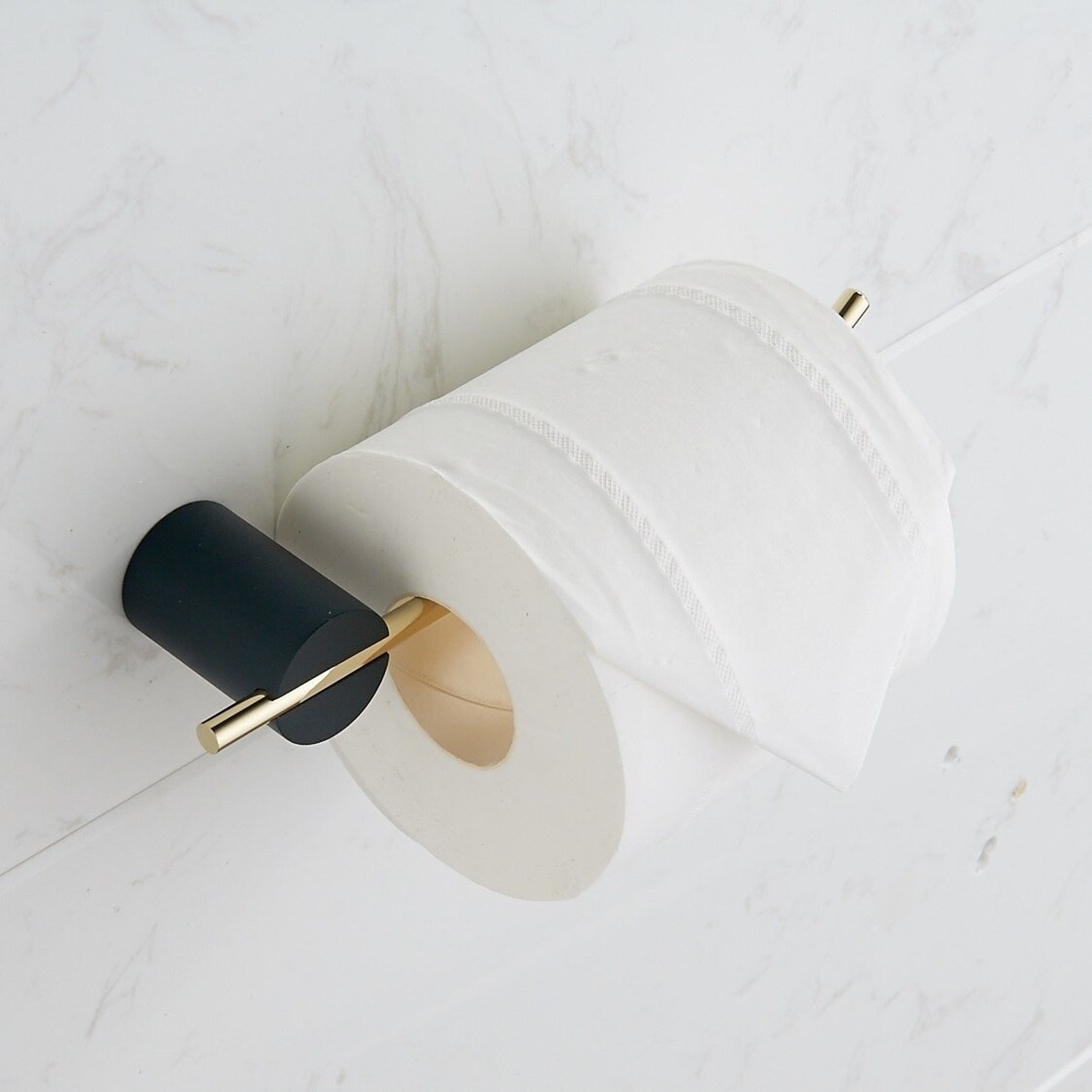 Black and Gold Bathroom Hardware Accessories Brass Towel Etsy