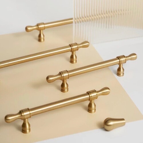 Handmade Long Brushed Brass Pulls Bedroom Drawer Etsy Canada