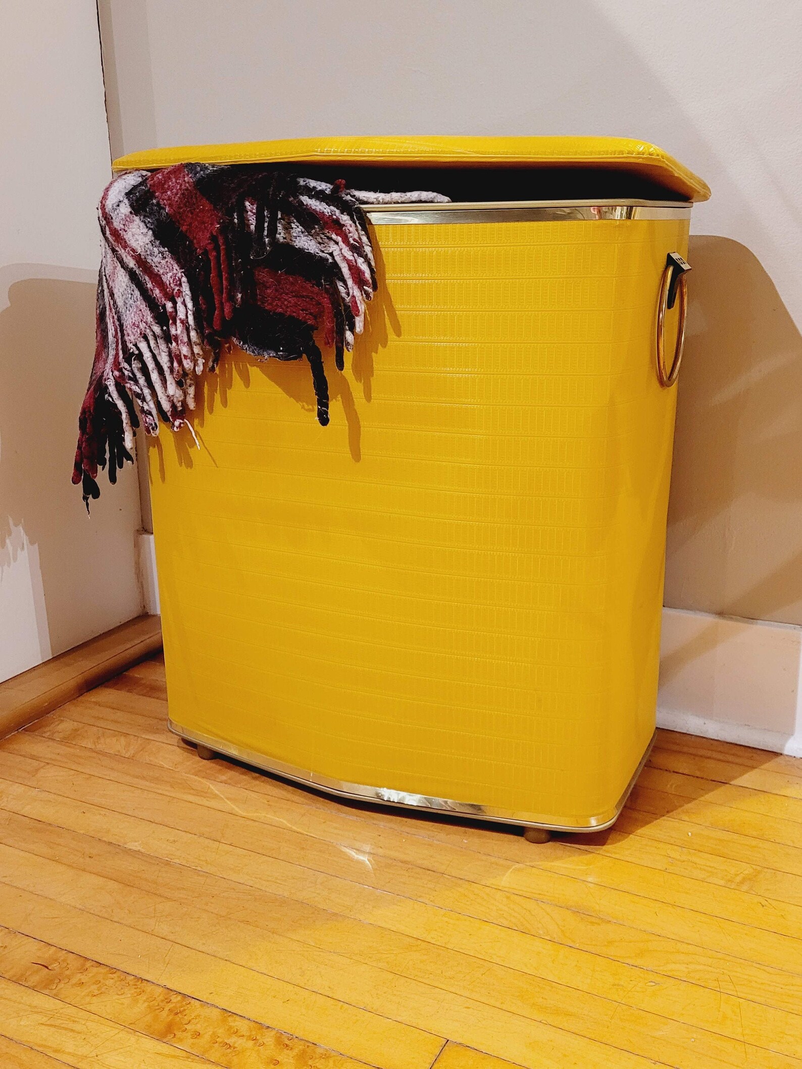 Vintage 1960s Laundry Hamper in Mustard/Turmeric Yellow Etsy