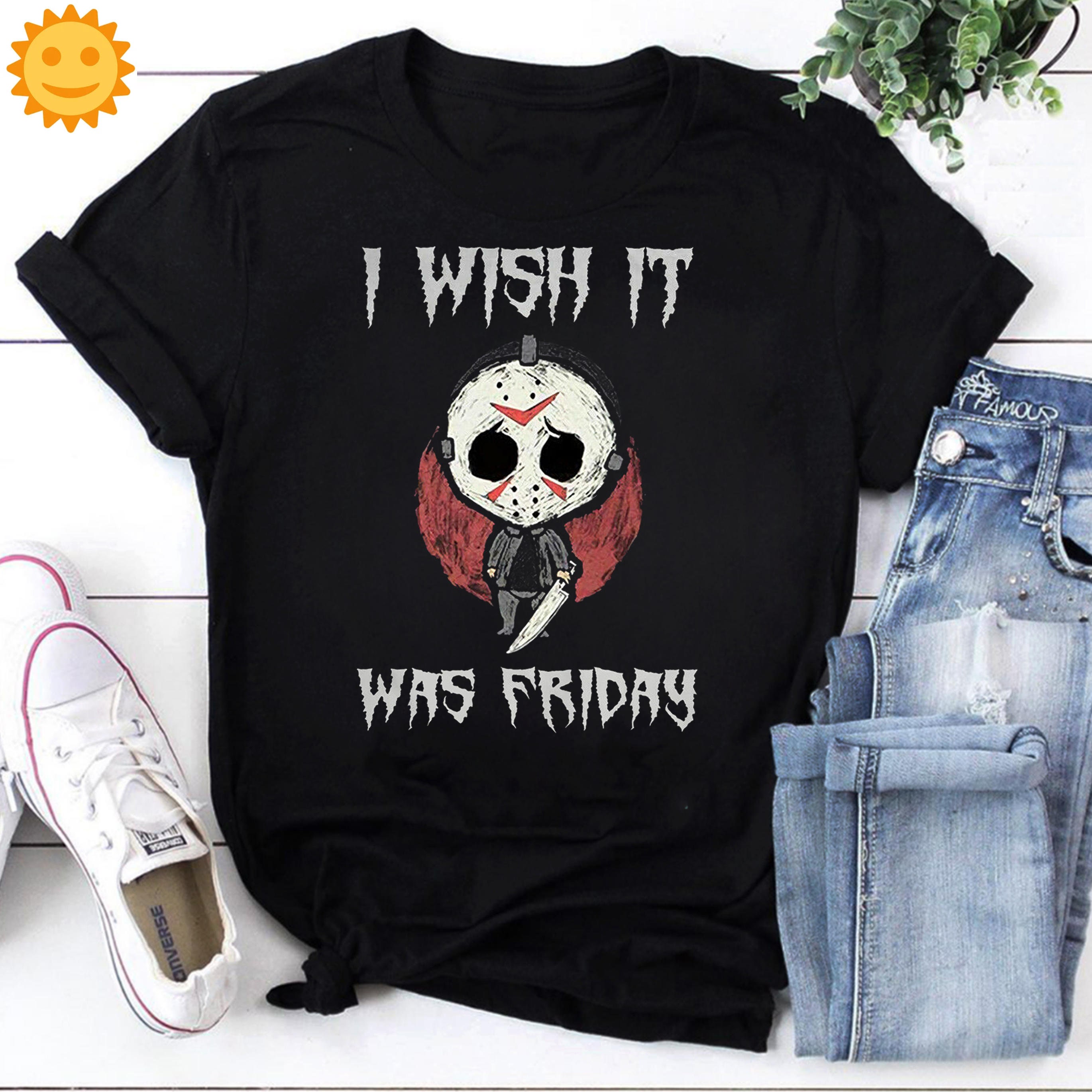 Jason Voorhees I Wish It Was Friday Vintage T shirt Halloween Shirt 