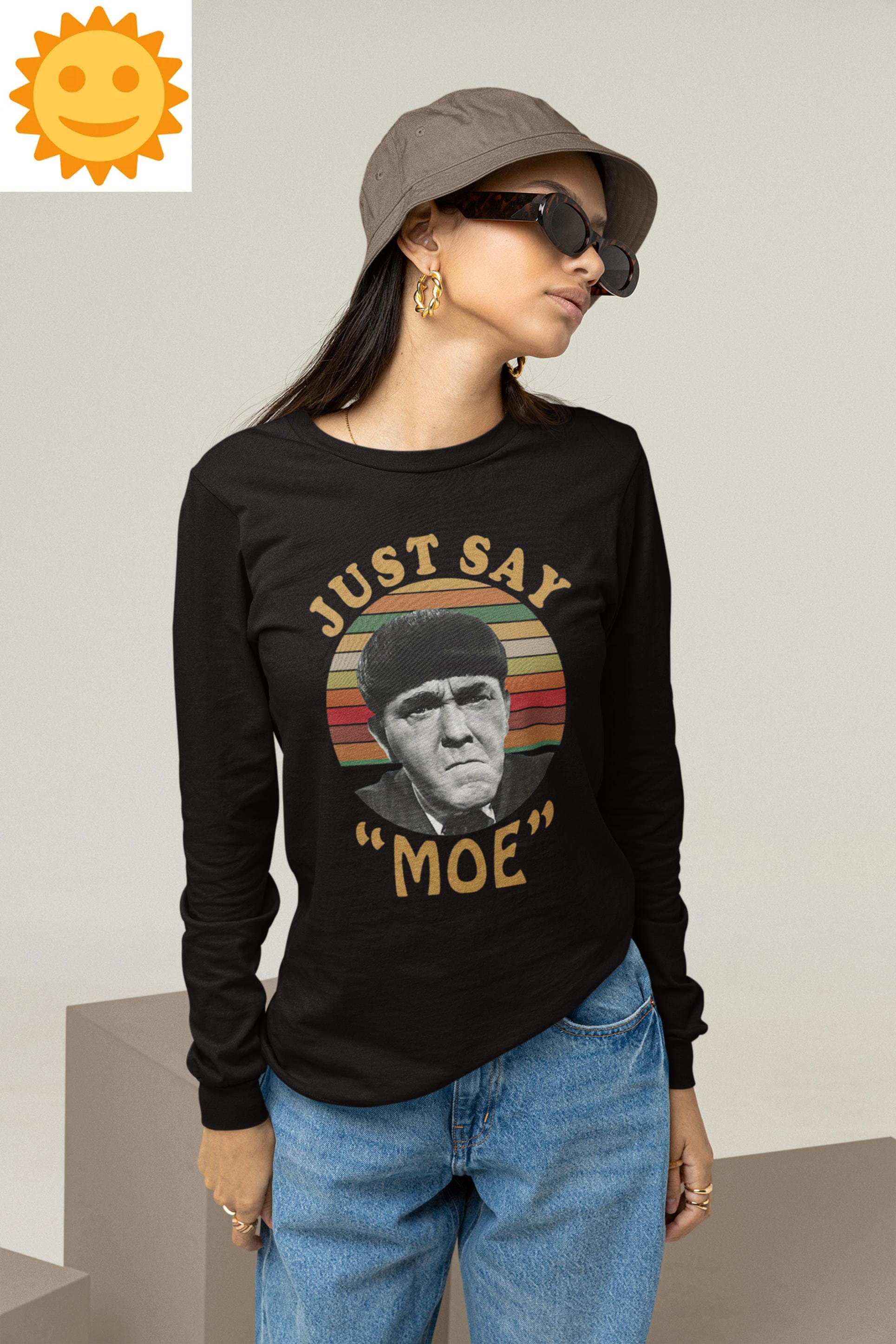 The Three Stooges Just Say Moe Vintage T-shirt, Uncle Iroh Shirt, the ...