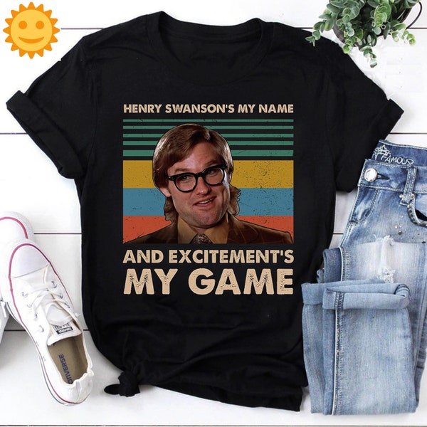 Henry Swanson's My Name And Excitement's My Game Vintage T-Shirt, Big Trouble In Little China Shirt, Comedy Movie Shirt, 80s Movie Shirt