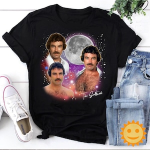 Tom Selleck Full Moon Vintage T-Shirt, Tom Selleck Shirt, Thomas William Selleck Shirt, Actor Shirt, Writer Shirt, Thomas Selleck Shirt image 1