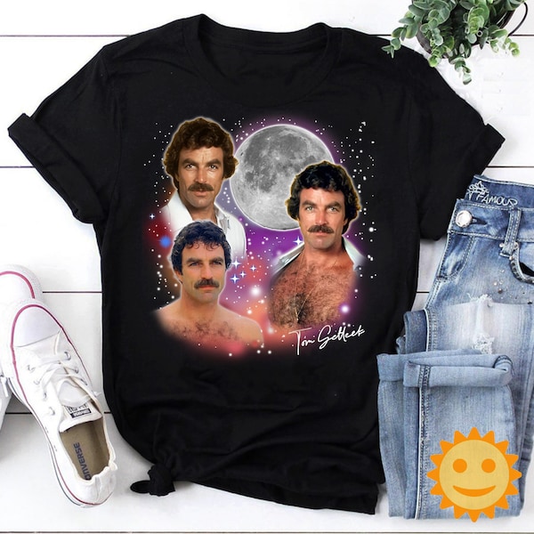 Tom Selleck Full Moon Vintage T-Shirt, Tom Selleck Shirt, Thomas William Selleck Shirt, Actor Shirt, Writer Shirt, Thomas Selleck Shirt