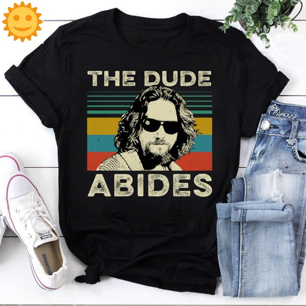 The Dude Abides Vintage T-Shirt, Big Lebowski Shirt, The Dude Shirt, 90s Movie Shirt, Comedy Movie Shirt, Jeff Lebowski Shirt