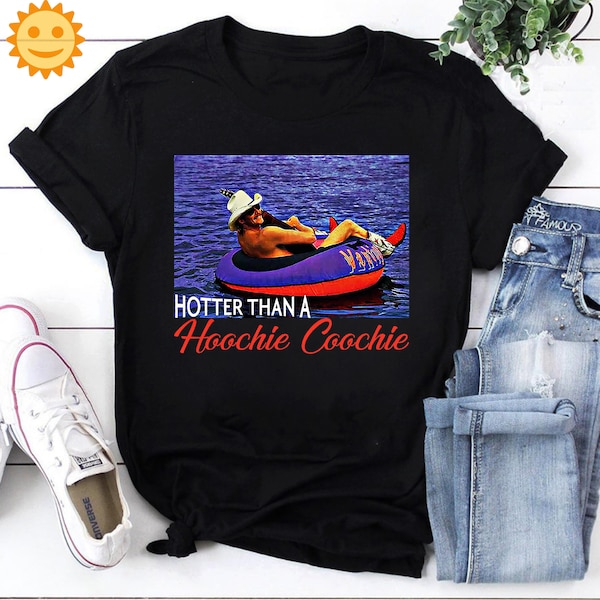 Hotter Than A Hoochie Choochie Vintage T-Shirt, Country Music Shirt, Alan Jackson Shirt, Music Festival Shirt, Music Concert Shirt