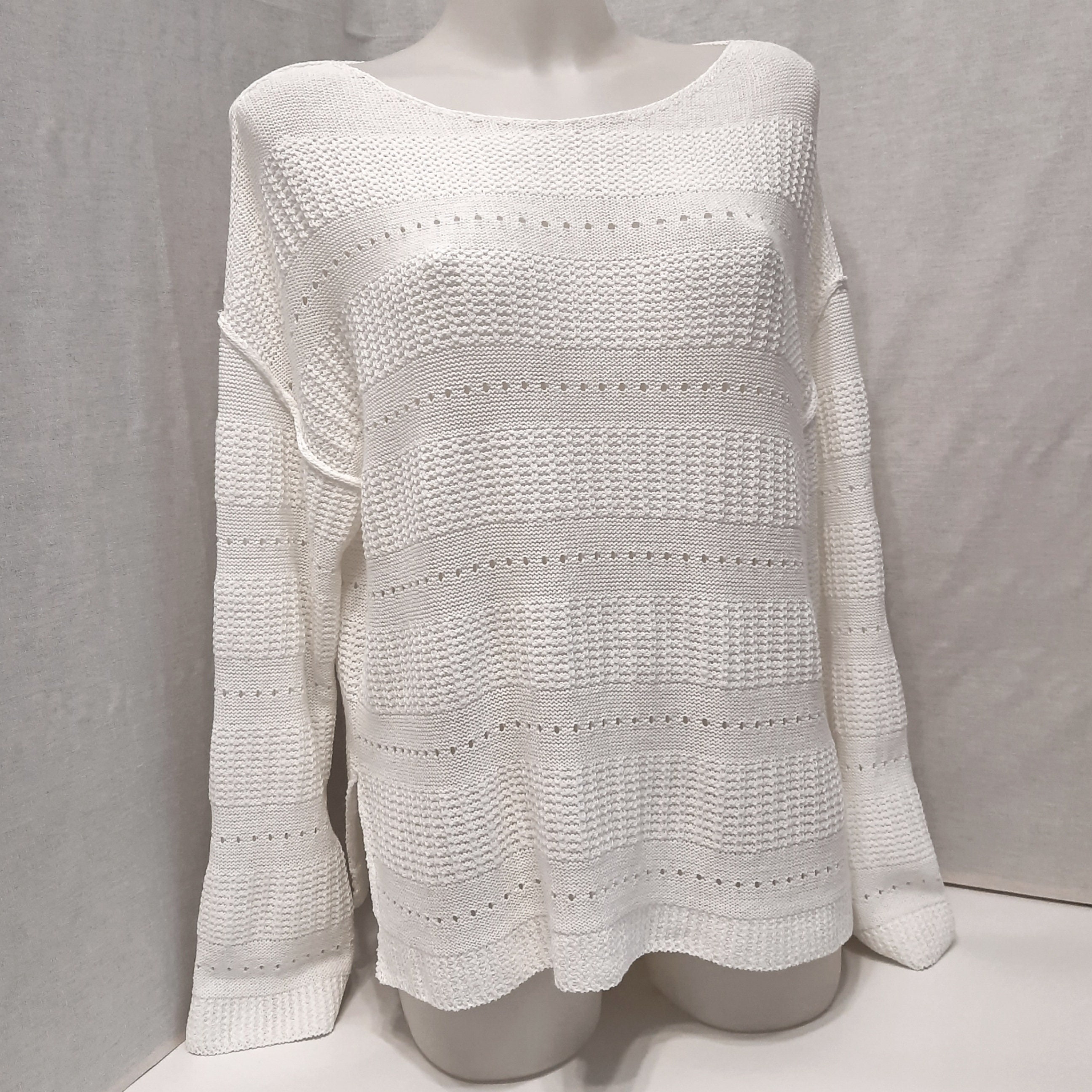 Women's White Cotton Sweater Summer Oversized Pullover | Etsy