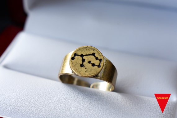 Buy Adjustable Bronze Virgo Ring Zodiac Signs, Constellations Ring, Virgo  Constellation, Astrology Signs, My Sing Ring, Sizes 7, 8,9, 10 Online in  India - Etsy