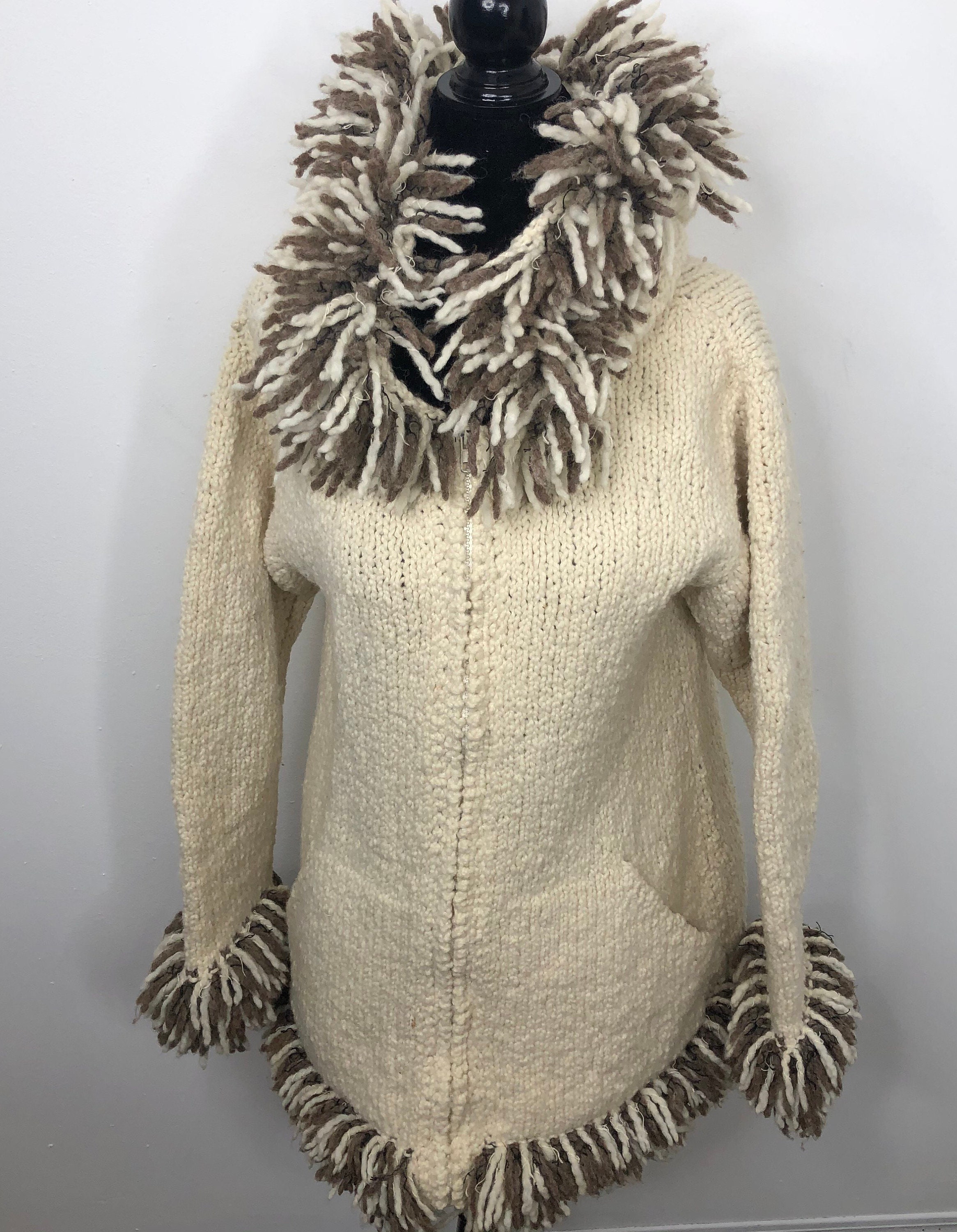 World Folk Art Importa Mujer XL Zip Lana Chaqueta Nanaimo BC Etsy