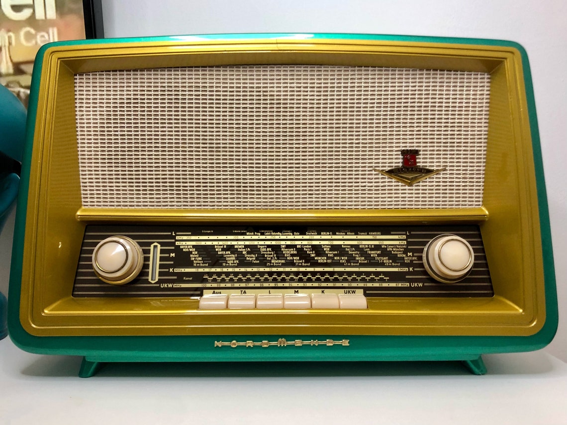 Old German Radio from 60's Retrofit Bluetooth Etsy