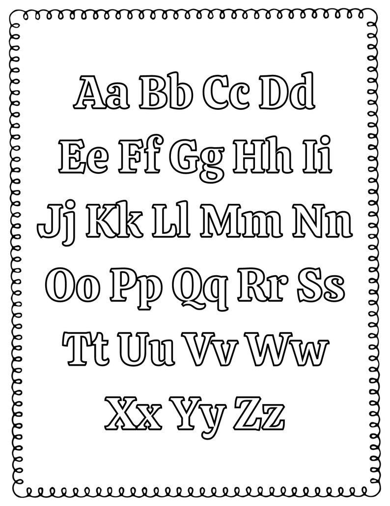 Abc/abc Alphabet Uppercase Lowercase Letters, Numbers 110 Printable