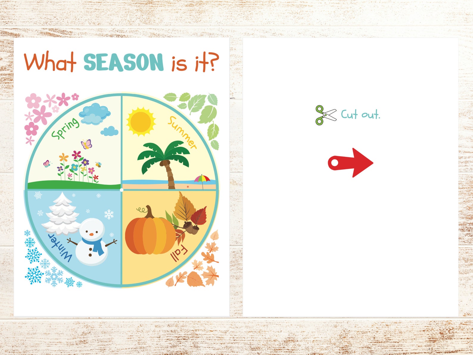 Seasons of the Year Seasons Printable - Etsy