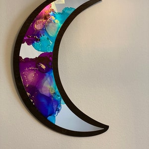 Moon Phase Alcohol Ink Mirrors image 7